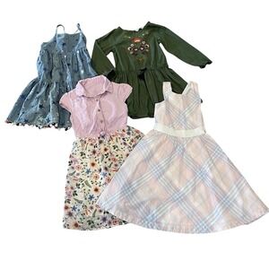Lot Of 4 Girls Dresses Size 7/8 Spring Summer